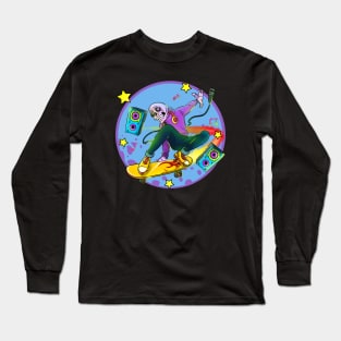 Skateboarding Skull Punk Long Sleeve T-Shirt